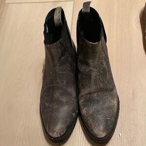 Alexander Wang Distressed Black Leather Boots